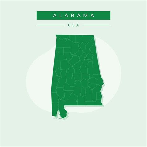 Premium Vector Vector Illustration Vector Of Alabama Map Alabama