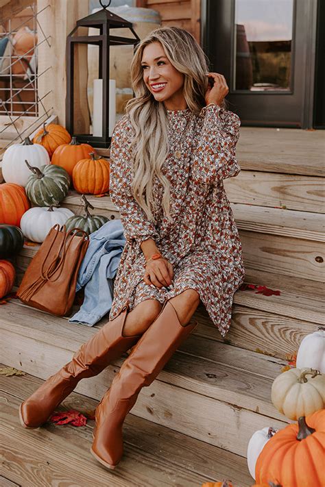 Pumpkin Swirl Shift Dress • Impressions Online Boutique