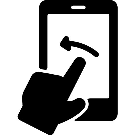 Phone With Touch Screen And Left Arrow Vector Svg Icon Svg Repo