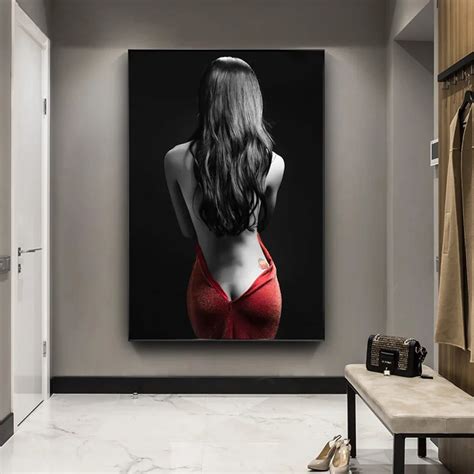 Moderne Halb Nackte Frauen Leinwand Gem Lde Sexy Nackt Poster Und