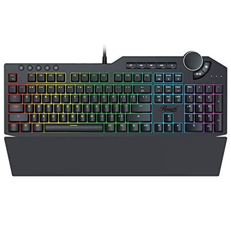 Rosewill Mechanical Gaming Keyboard, 15 RGB Backlit Modes, 2-Port USB Passthrough, Media Keys ...