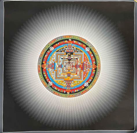 Buddhist Handmade Kalachakra Mandala Sand Mandala Wheel Of Time