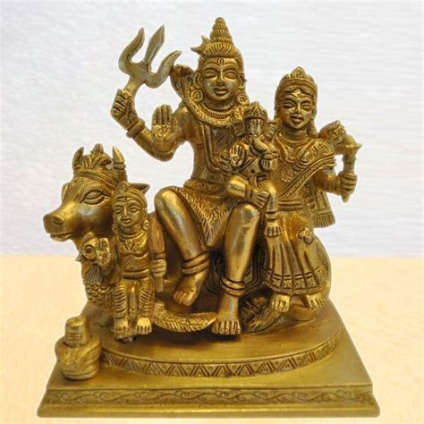 Lord Shiva Family Brass Statue