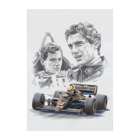 Original Racing Art Original Artworks Ayrton Senna Jps Lotus