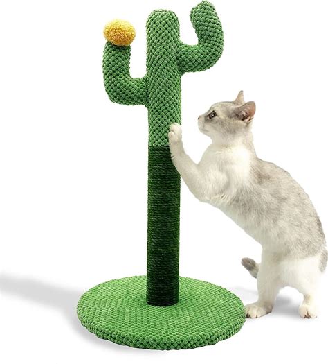 Kathson Cat Scratching Post Cactus Cat Scratcher Natural Sisal Cat