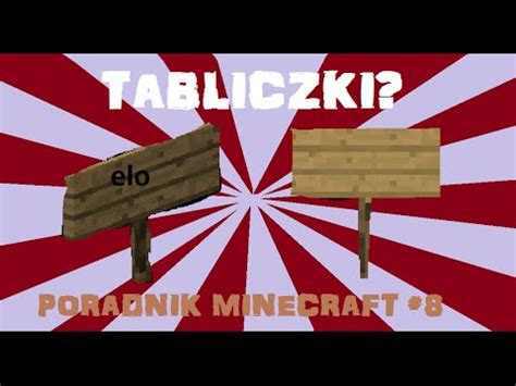 Jak zrobić tabliczkę Poradnik minecraft 8 YouTube