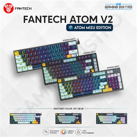 Jual Keyboard Mechanical Fantech Atom V2 Mizu Edition Rgb Gaming