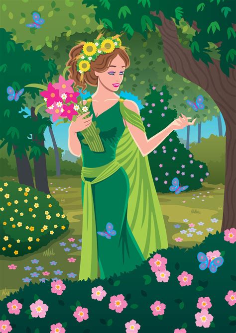 Demeter Greek Goddess 35522284 Vector Art At Vecteezy