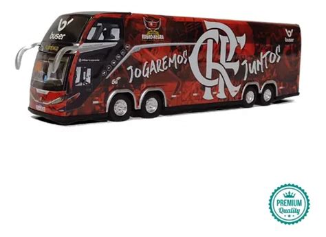 Miniatura Nibus Time Flamengo Rubro Negro De Regatas Cm