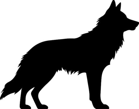 Premium Vector Wolf Silhouette Vector Illustration White Background