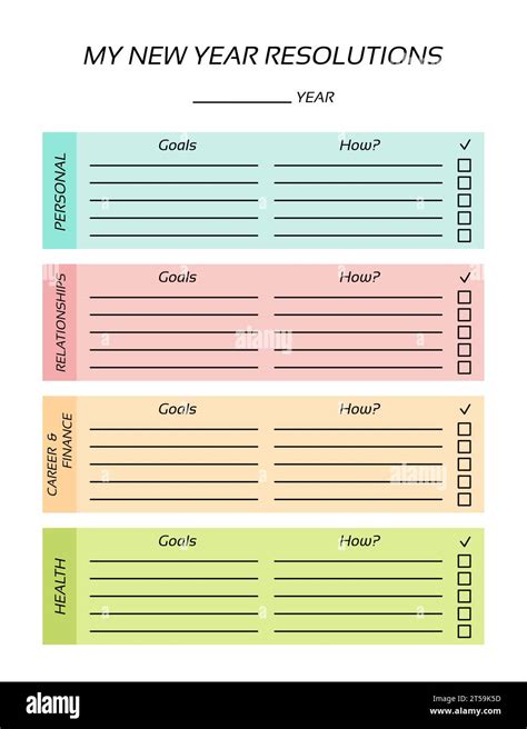 Plantilla De Resoluciones De A O Nuevo Hoja De C Lculo De La Lista De