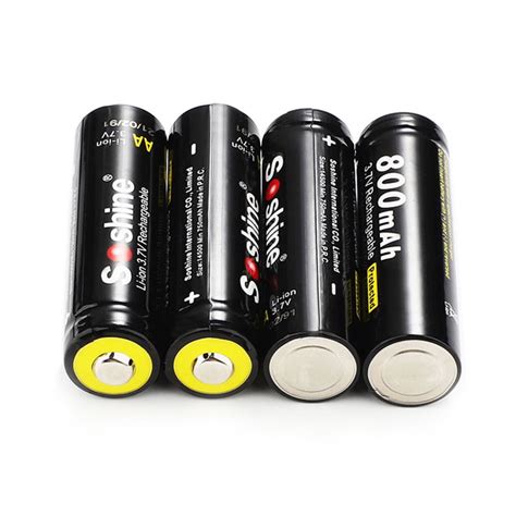 Soshine Battery Li Ion 14500 AA With Protected 3 7V 800mAh Soshine