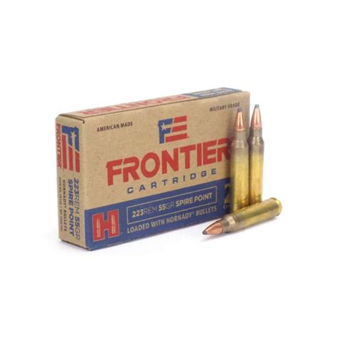 Hornady Frontier Military Grade 223 Rem 55 Grain SP 223 5 56 Ammo