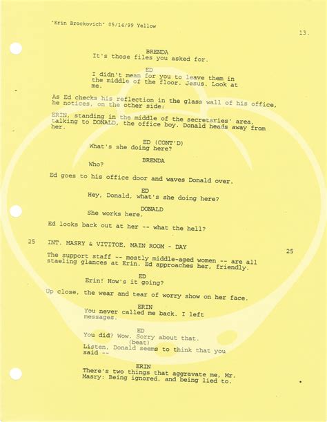 Erin Brockovich Erin Brockovich A True Story Original Screenplay For