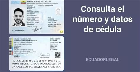 Consulta R Pida De C Dula En L Nea Ecuador