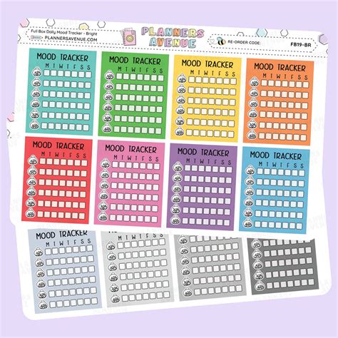 Daily Mood Tracker Stickers