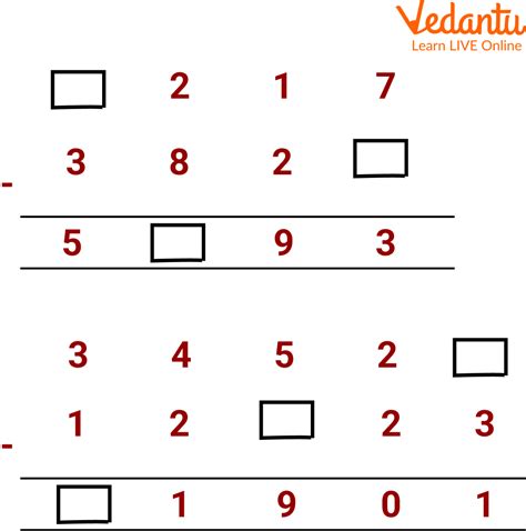 Find The Missing Digits Learn And Solve Questions