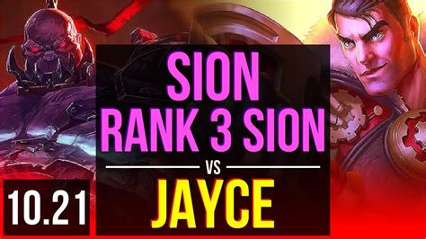 Sion Vs Jayce Top Rank 3 Sion 304 Na Challenger V1021 Youtube