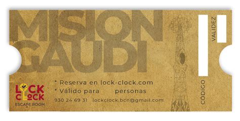 Bono Regalo Escape Room Barcelona Lock Clock