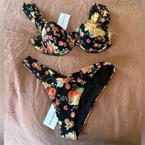 WeWoreWhat Swim Nwt Weworewhat Delilah Golden Hour Bikini Bottom