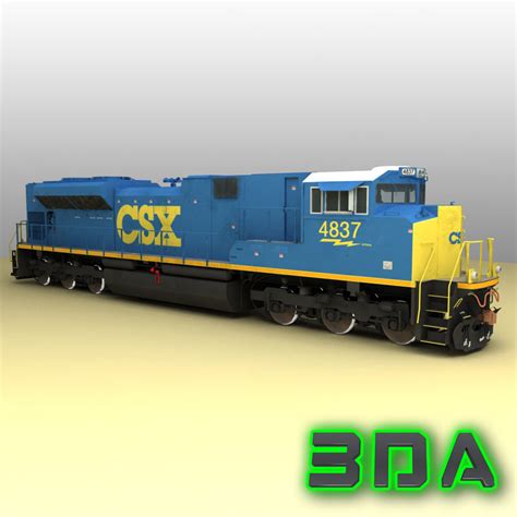 emd sd70ace locomotive engines 3d max