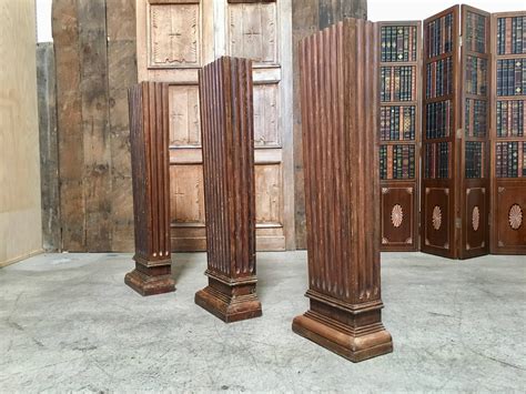 Set Of Three Antique Wood Columns For Sale At 1stdibs Antique Wood