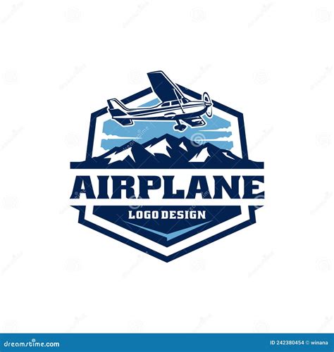 Light Small Airplane Design Stock Vector - Illustration of retro ...