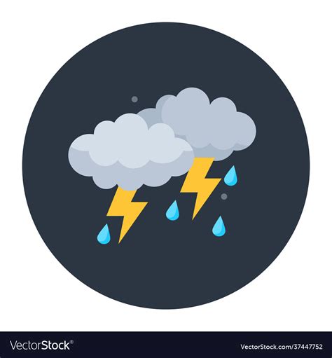 Thunderstorm Royalty Free Vector Image Vectorstock