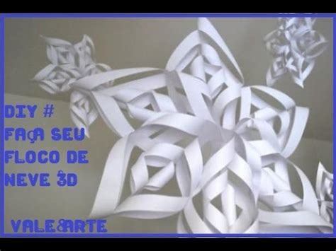 DIY Como Fazer Flocos de Neve 3D Super Fácil YouTube