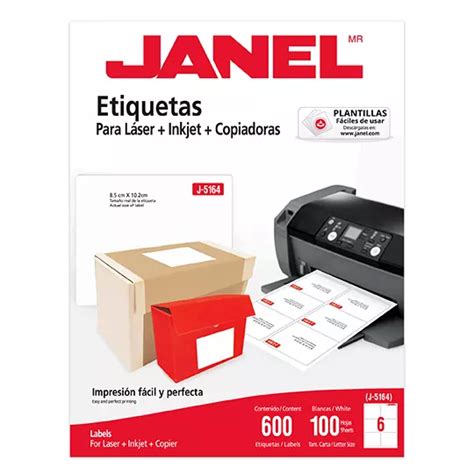 Etiquetas Blancas Janel J De X Cm Paquete Pedidos