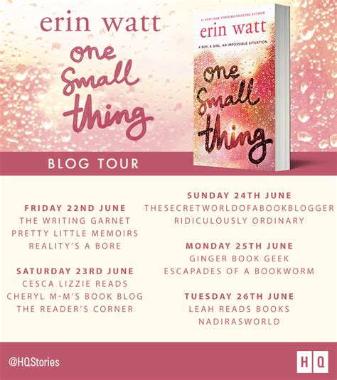 Blog Tour Review One Small Thing By Erin Watts Escapades Of A Bookworm