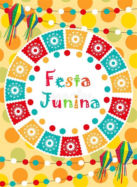 Tarjeta De Felicitación De Festa Junina Invitación Cartel Plantilla