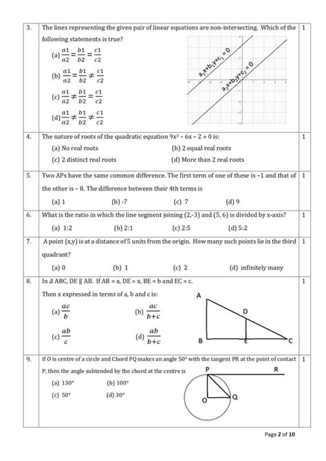 Cbse Class 10 Maths Sample Question Paper 2023 24 With Solutions Cbse Guidance