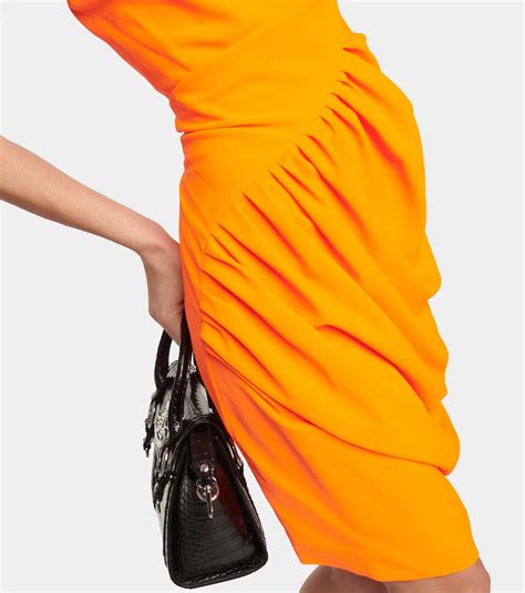 Draped crêpe corset minidress in orange Vivienne Westwood Mytheresa