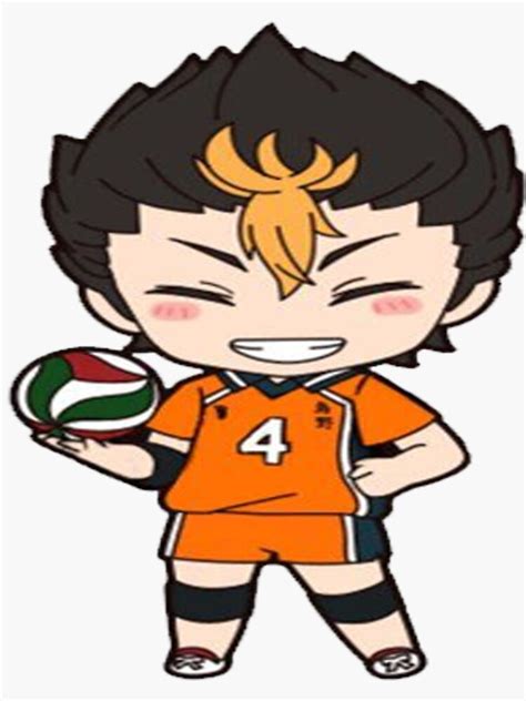 Chibi Anime Haikyuu Yu Nishinoya Sticker For Sale By Linamercata0428