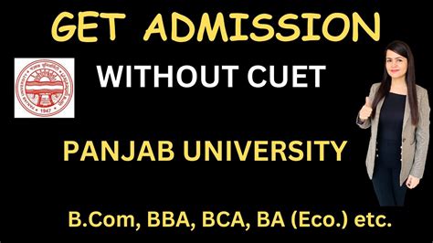 Pu Admission Panjab University Chandigarh Admission To B Bba