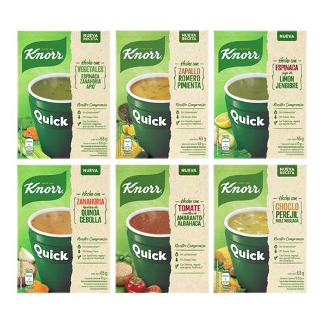 Sopa Knorr Quick Varios Gustos Sabores 6 Cajitas X 5 Sobres Shopee