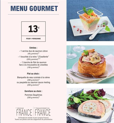 Promo Menu Gourmet Chez E Leclerc Icatalogue Fr