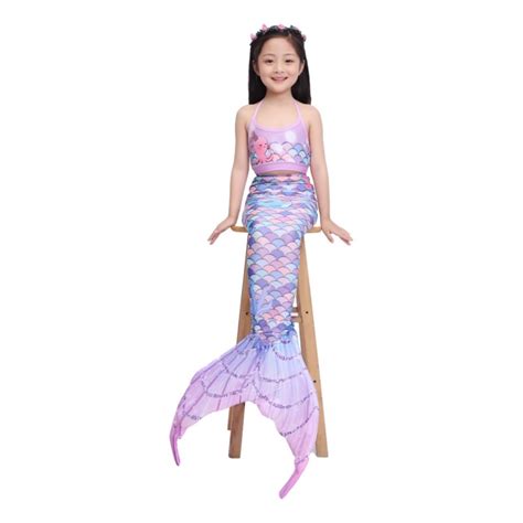 MUXiin Swimsuit With Tail 4t Fish Tail Set Sling Bikini Fish Scale 3