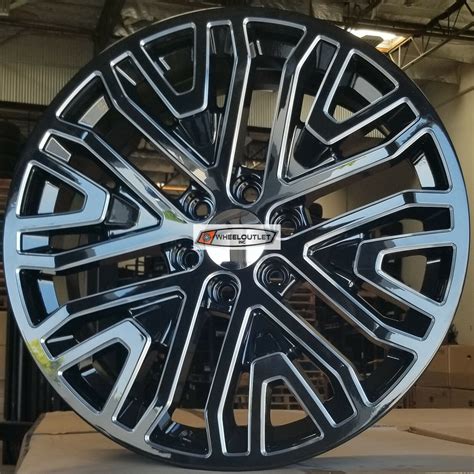 22 Gmc Replica Wheels Black Mill Rims 2021 Yukon Sierra Tahoe Ltz Silverado G14 Ebay