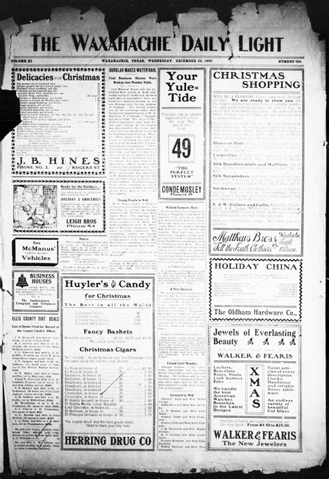 The Waxahachie Daily Light (Waxahachie, Tex.), Vol. 11, No. 226, Ed. 1 ...