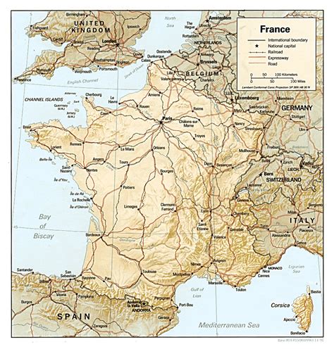 Maps Of France Detailed Map Of France In English Tourist Map Of