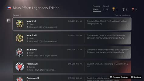 Mass Effect Legendary Edition Plat 39 Goes To Mass Effect 3 And A Bonus 100 Completion On