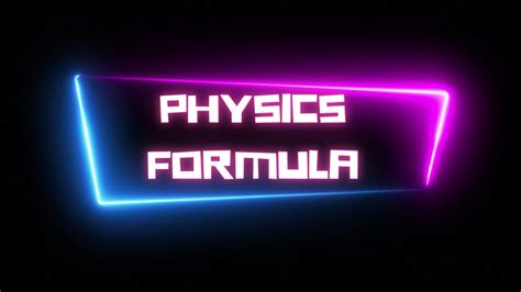 Physics Formula Simple Pendulum Speed Acceleration Three Equations Of Motion Youtube