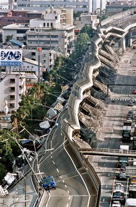 Kobe After The Big Earthquake In 1995 A Section Of Elevated Highway