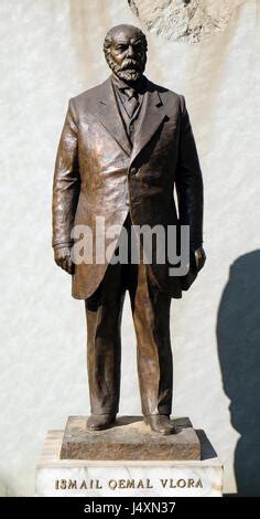 Statue of Ismail Qemal Bej Vlora, Ismail Qemali, a leader of the ...