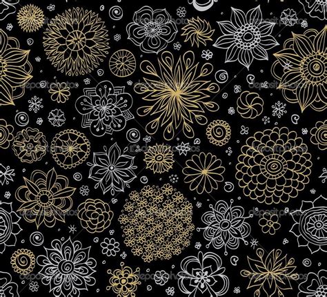 Бесшовный узор вектор с окрашенные руки золотые и серебряные цвета ...