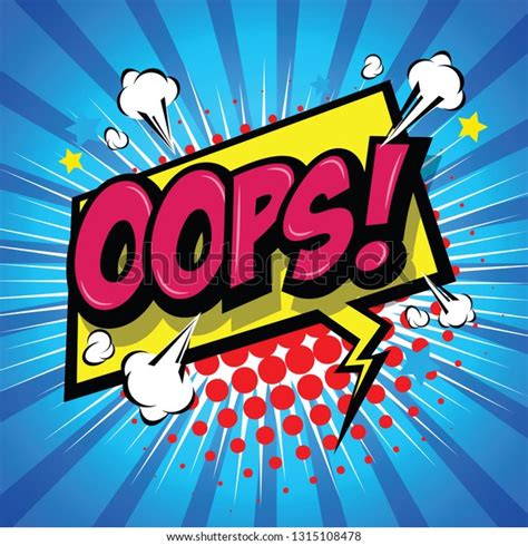 Oops Comic Speech Bubble Cartoon Art Stock Vector Royalty Free