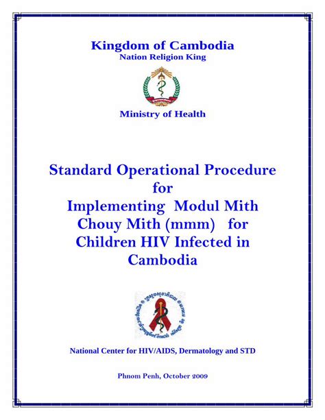 PDF Standard Operational Procedure For Implementing Modul Mith