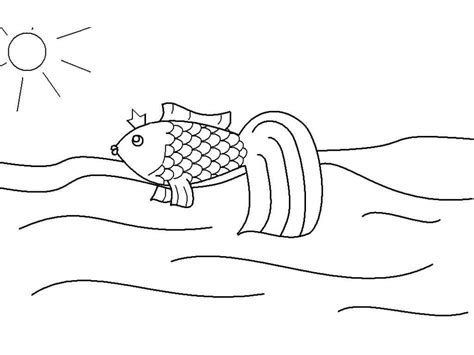 Coloriage Dessin de Poisson Rouge Gratuit télécharger et imprimer